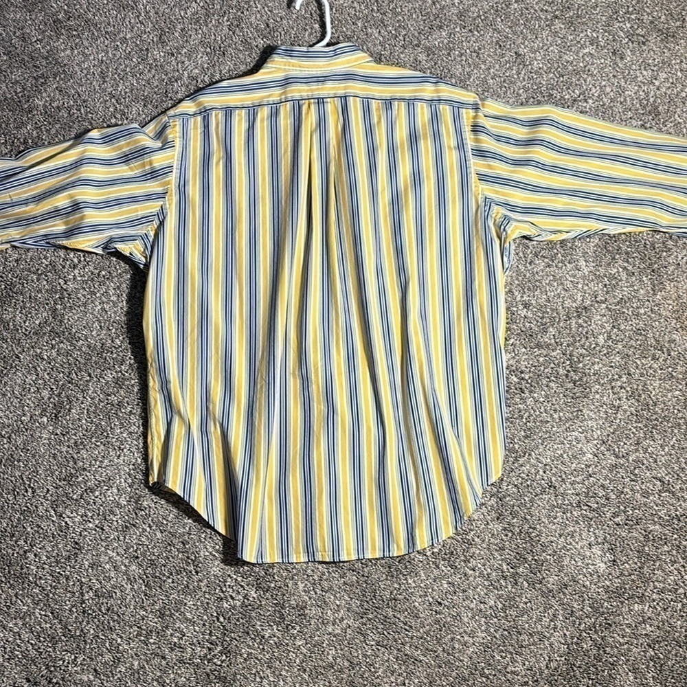 Ralph Lauren Yellow Blue Striped Button Up Shirt XXL - Picture 5 of 5